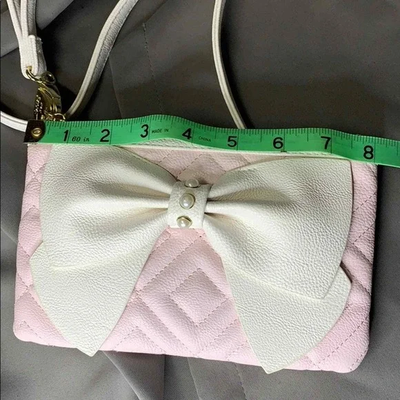 Betsy Johnson Zanza Faux Leather QuiltedCrossbody/Wristlet Purse - Picture 8 of 9